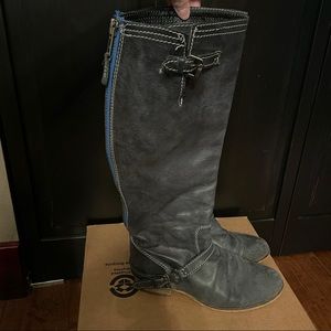 Steve Madden Blue Zipper Boots